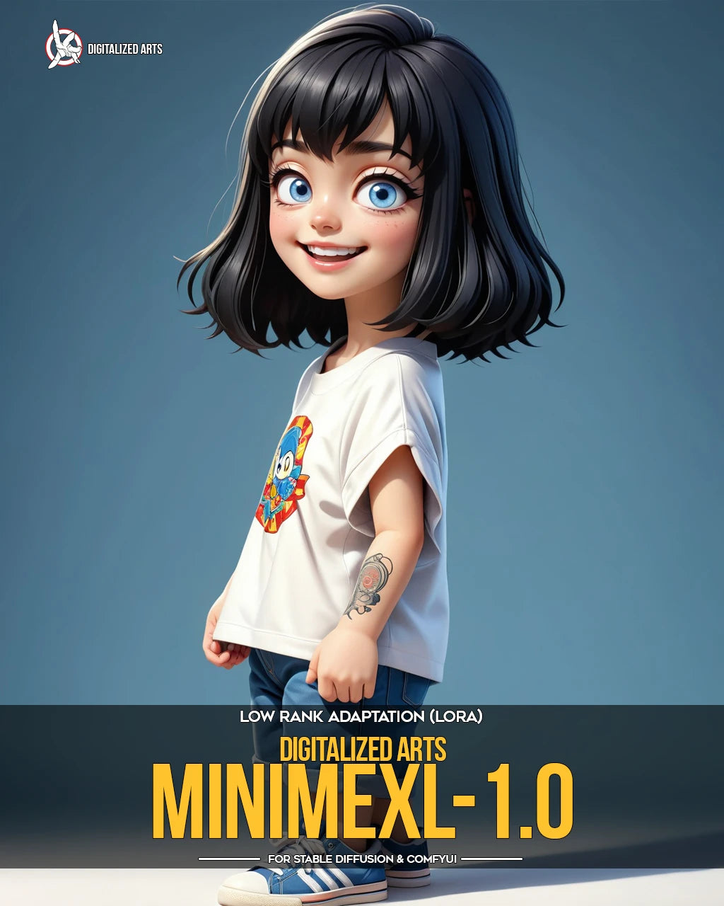 Digitalized Arts MiniMe - Professional 3D Chibi & Miniature Stylized Character LoRA Pack
