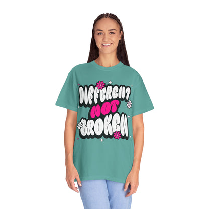 FPD - Different Not Broken Retro Groovy Shirt | Neurodiversity Acceptance & Mental Health Support Tee