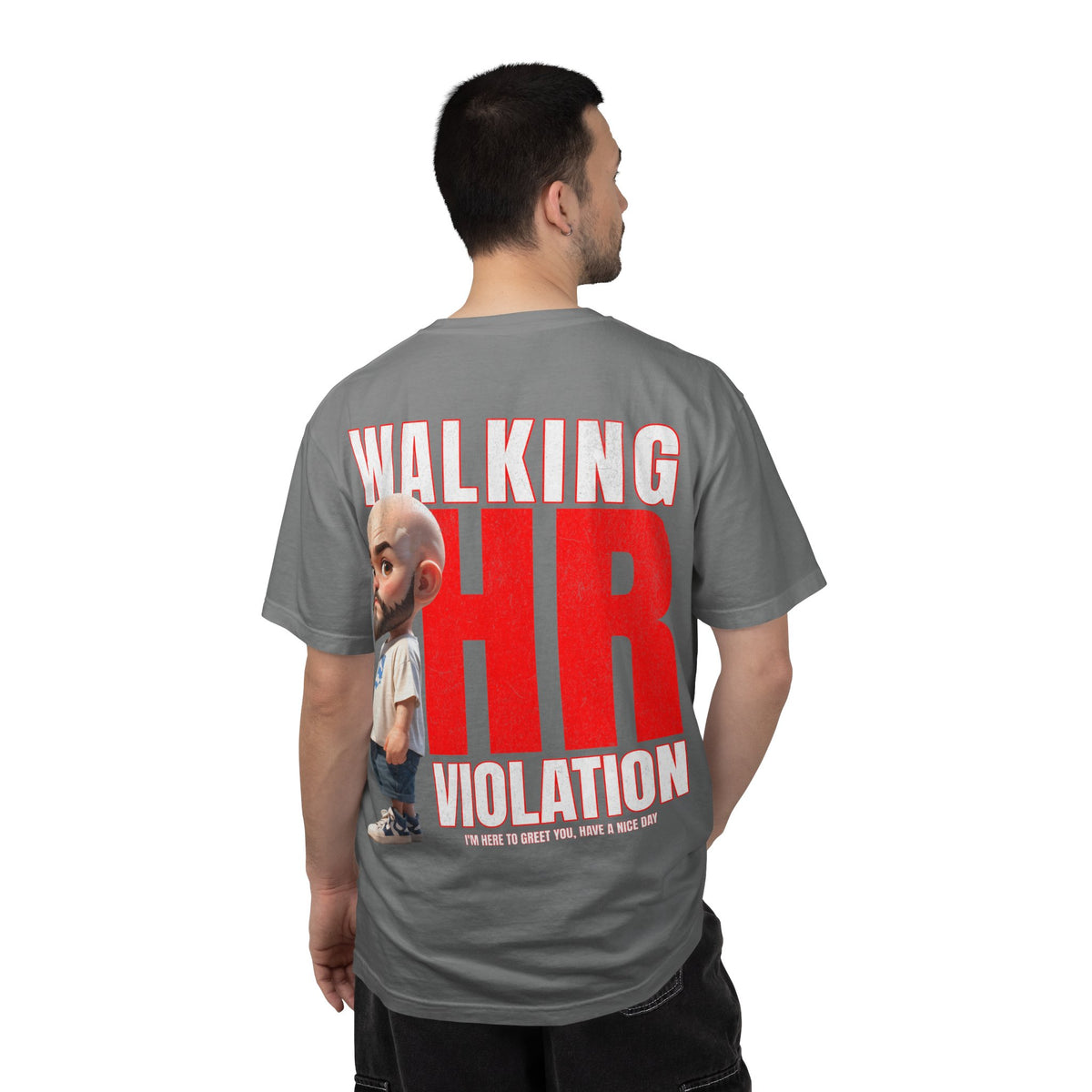 Corporate Damage™ - BPD - Funny Office Humor T-Shirt | Walking HR Violation Bold Red Typography Graphic Tee | Sarcastic Workplace Joke Shirt