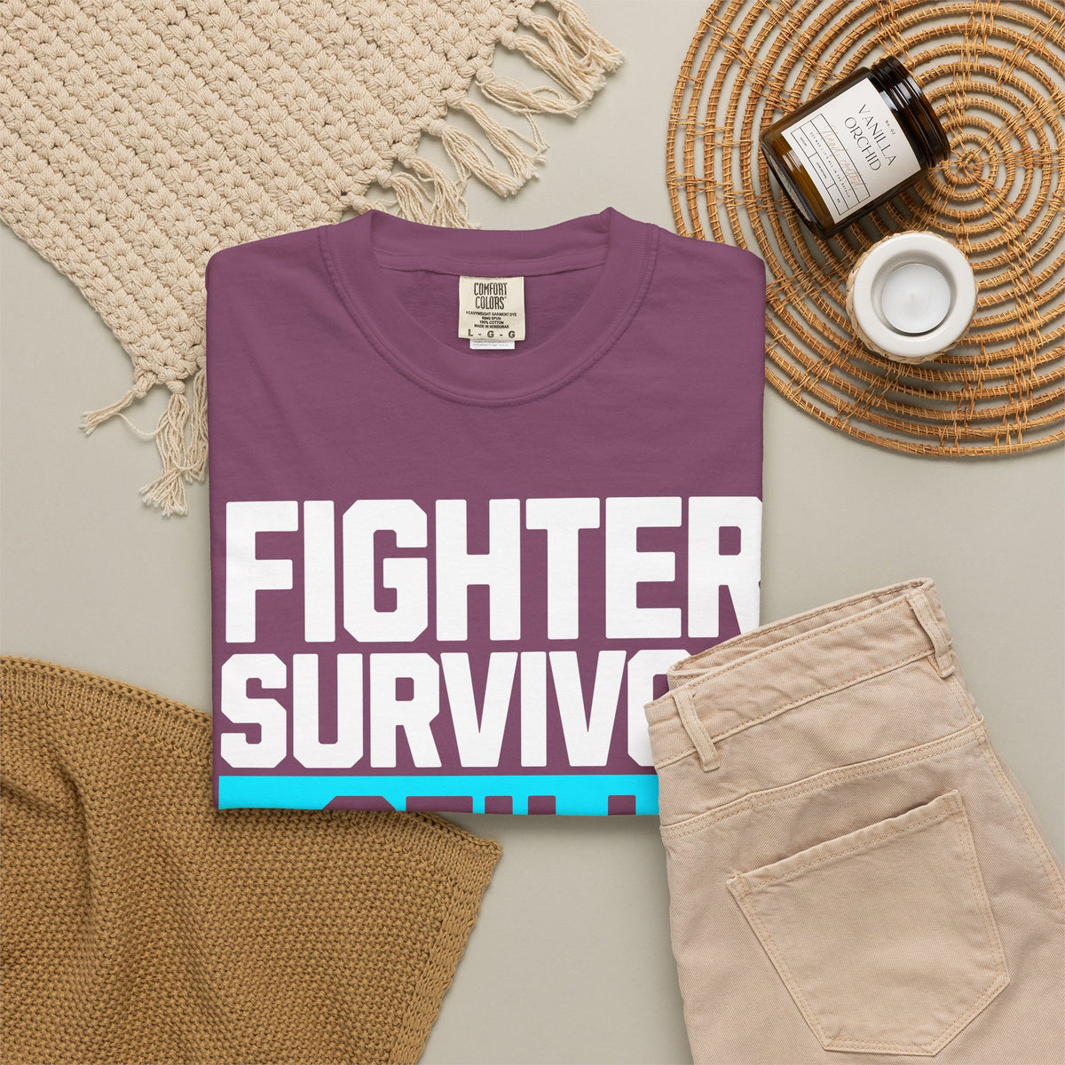 FPD - Fighter Survivor Still Here | Inspirational Mental Health Long Sleeve Shirt & Empowerment Apparel