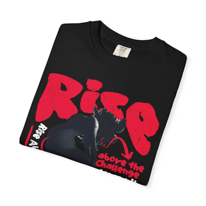 FPD - Rise Above the Challenge Grunge Tee | Mental Health Resilience & Inner Strength Apparel