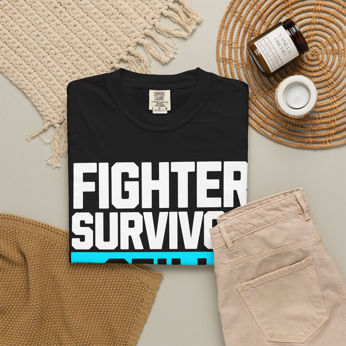 FPD - Fighter Survivor Still Here | Inspirational Mental Health Long Sleeve Shirt & Empowerment Apparel