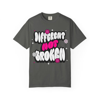 FPD - Different Not Broken Retro Groovy Shirt | Neurodiversity Acceptance & Mental Health Support Tee