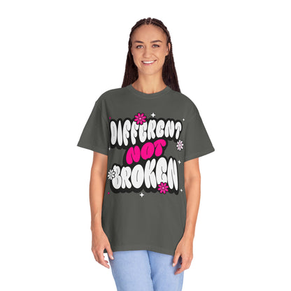 FPD - Different Not Broken Retro Groovy Shirt | Neurodiversity Acceptance & Mental Health Support Tee