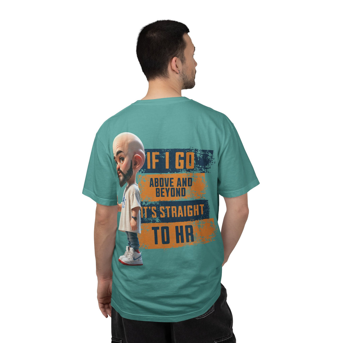 Corporate Damage™ - BPD - Funny Office Humor T-Shirt | If I Go Above And Beyond It's Straight To HR Graphic Tee | Sarcastic Workplace Joke Shirt