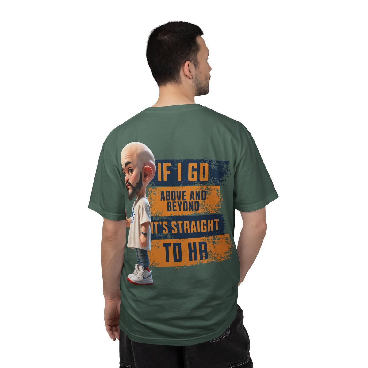 Corporate Damage™ - BPD - Funny Office Humor T-Shirt | If I Go Above And Beyond It's Straight To HR Graphic Tee | Sarcastic Workplace Joke Shirt