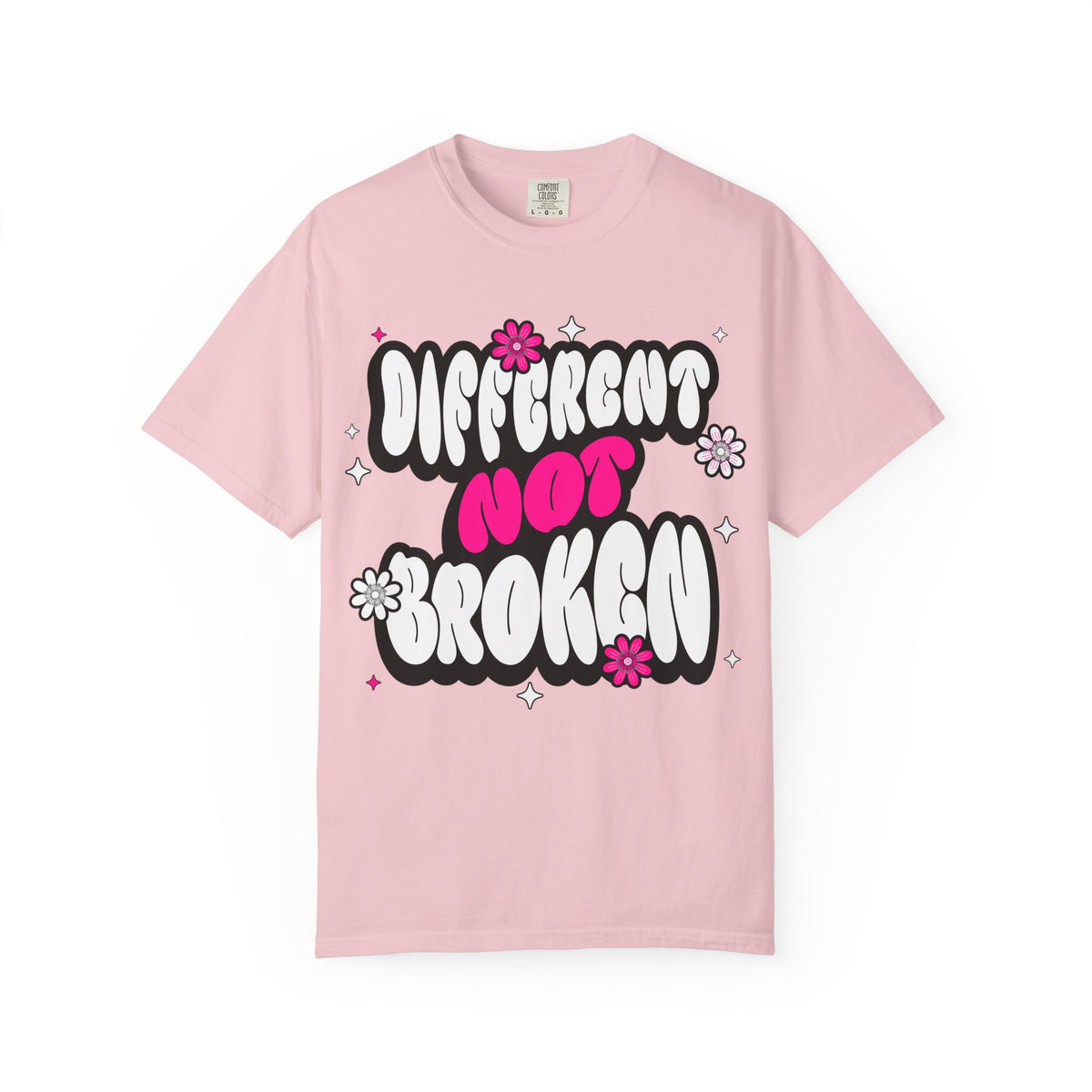 FPD - Different Not Broken Retro Groovy Shirt | Neurodiversity Acceptance & Mental Health Support Tee