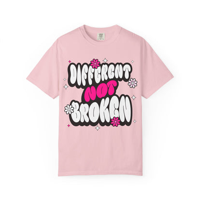 FPD - Different Not Broken Retro Groovy Shirt | Neurodiversity Acceptance & Mental Health Support Tee