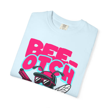 FPD - Bee-Otch Streetwear Graphic Tee – Funny Gangster Bee Unisex Heavyweight Cotton T-Shirt, Trendy Humorous Urban Apparel