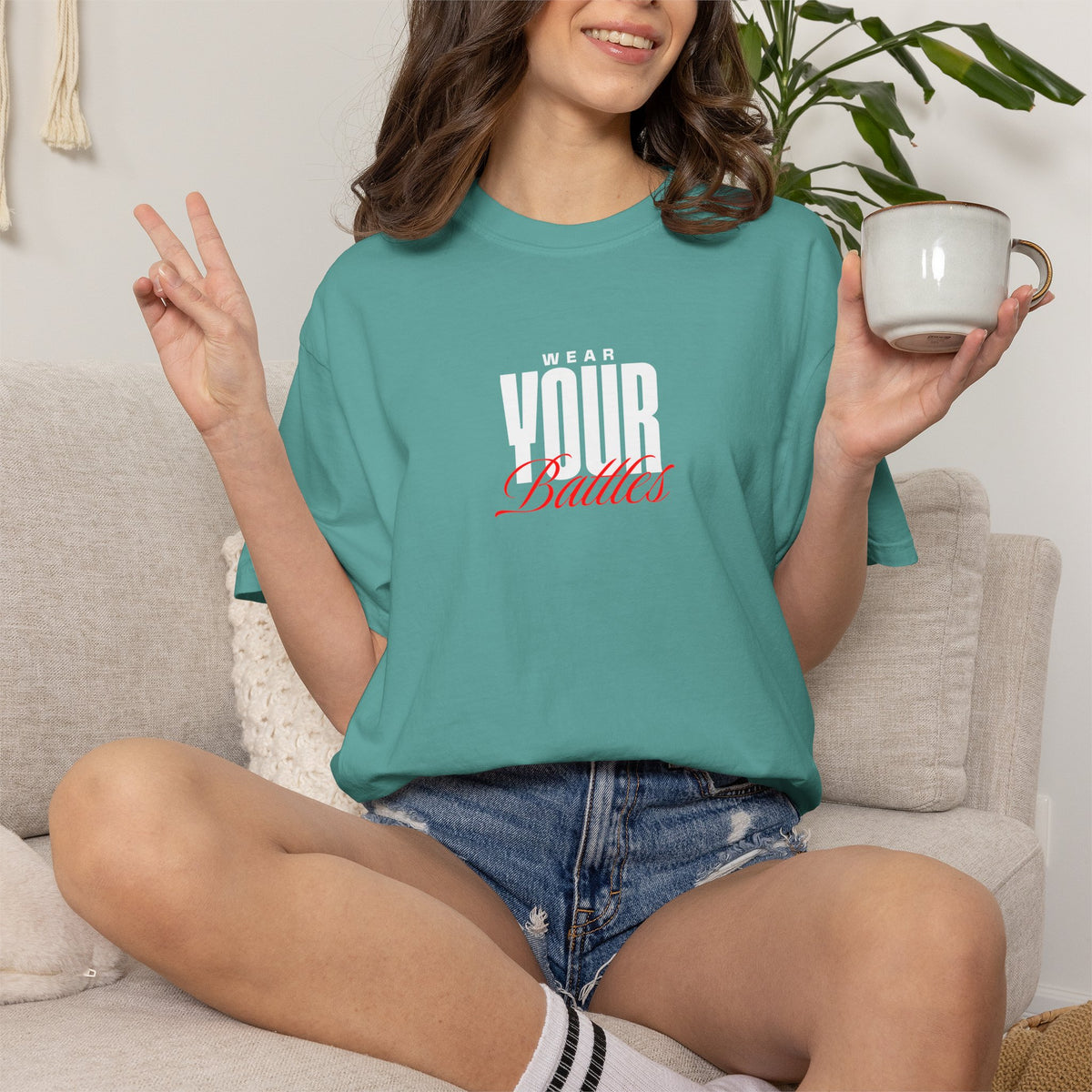 FPD - Wear Your Battles T-Shirt | Inspirational Motivational Typography Graphic Tee | Bold Statement Apparel