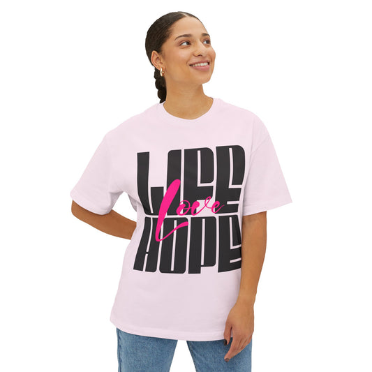 FPD - T-shirt oversize « Love Life Hope » — Affirmation et Foi