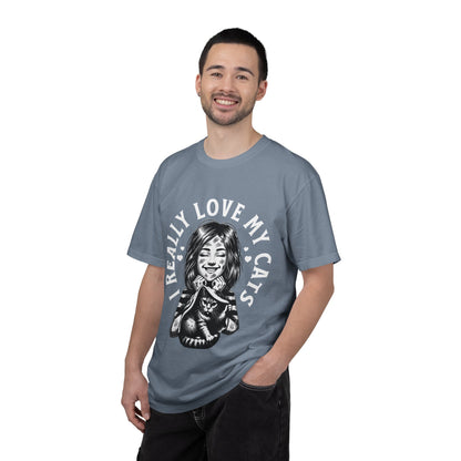 FPD - I Really Love My Cats T-Shirt | Scratched Up Cat Mom Graphic Tee | Funny Pet Lover Gift Shirt