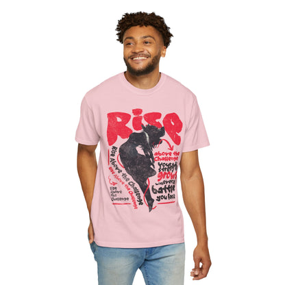 FPD - Rise Above the Challenge Grunge Tee | Mental Health Resilience & Inner Strength Apparel