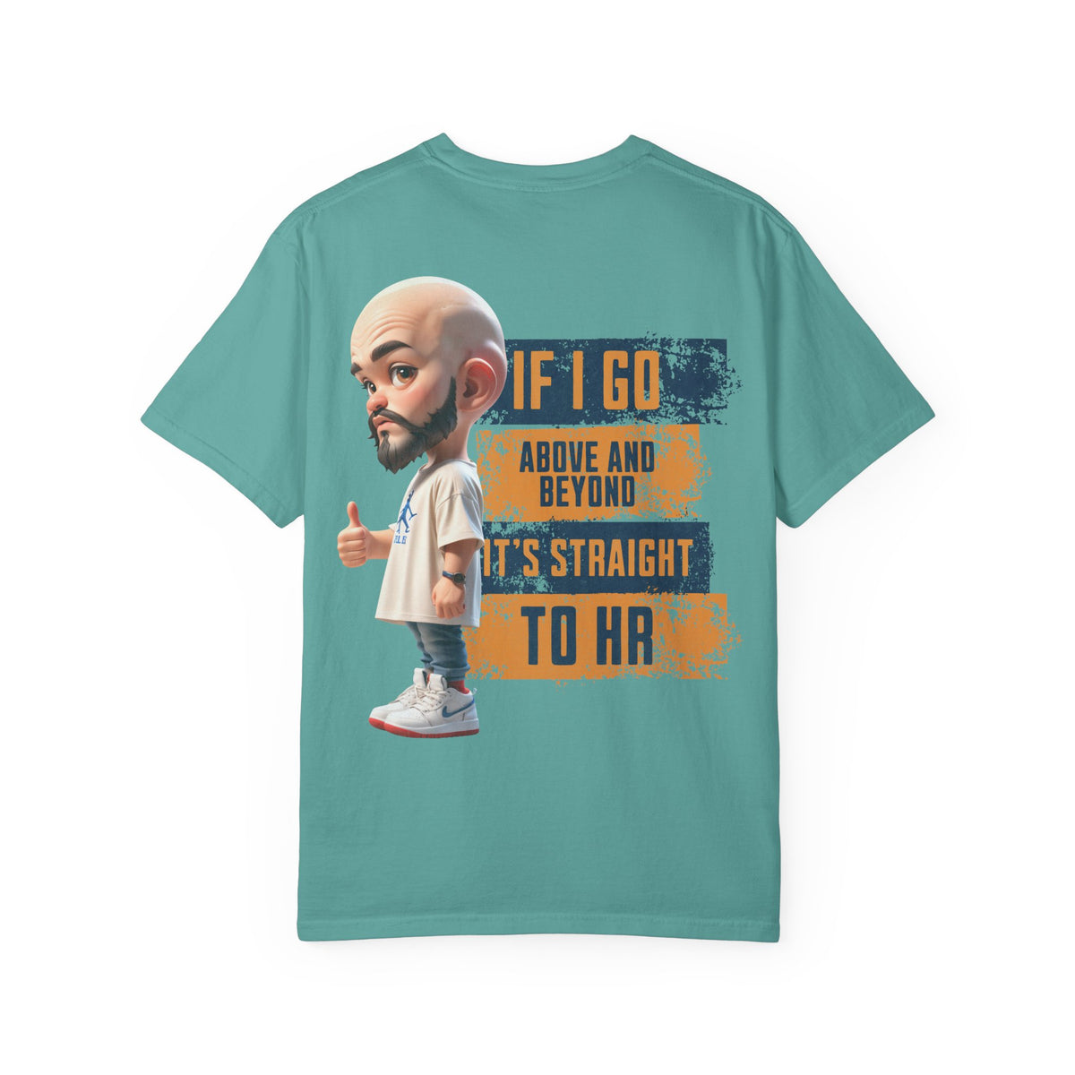 Corporate Damage™ - BPD - Funny Office Humor T-Shirt | If I Go Above And Beyond It's Straight To HR Graphic Tee | Sarcastic Workplace Joke Shirt