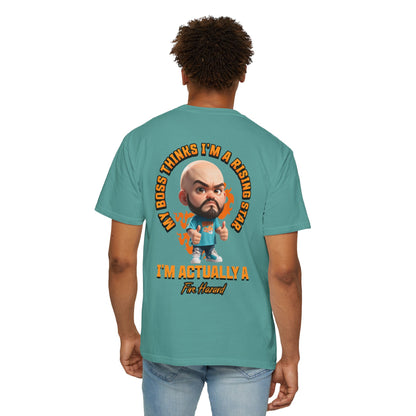Corporate Damage™ - BPD - Funny Office Humor T-Shirt | My Boss Thinks I'm A Rising Star I'm Actually A Fire Hazard Graphic Tee | Sarcastic Workplace Joke Shirt