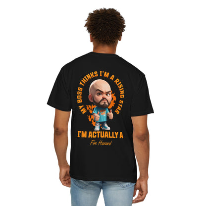 Corporate Damage™ - BPD - Funny Office Humor T-Shirt | My Boss Thinks I'm A Rising Star I'm Actually A Fire Hazard Graphic Tee | Sarcastic Workplace Joke Shirt