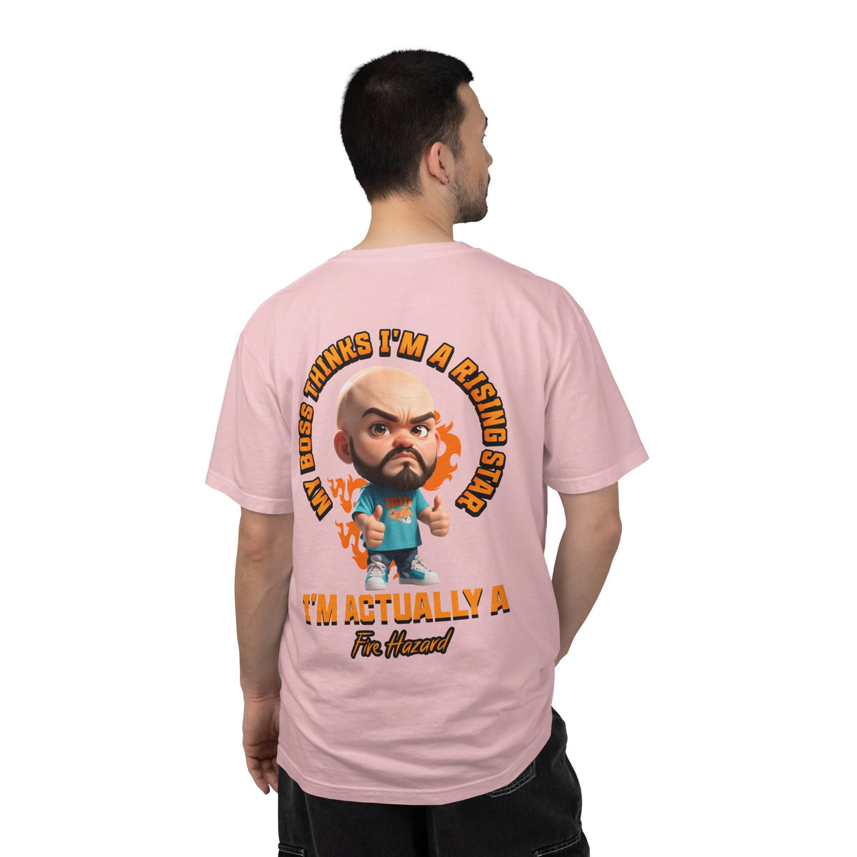 Corporate Damage™ - BPD - Funny Office Humor T-Shirt | My Boss Thinks I'm A Rising Star I'm Actually A Fire Hazard Graphic Tee | Sarcastic Workplace Joke Shirt
