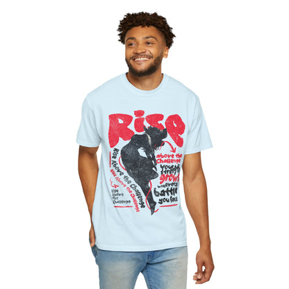 FPD - Rise Above the Challenge Grunge Tee | Mental Health Resilience & Inner Strength Apparel