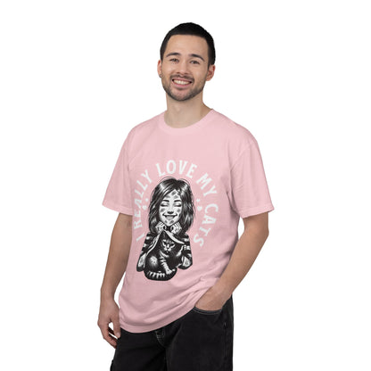 FPD - I Really Love My Cats T-Shirt | Scratched Up Cat Mom Graphic Tee | Funny Pet Lover Gift Shirt