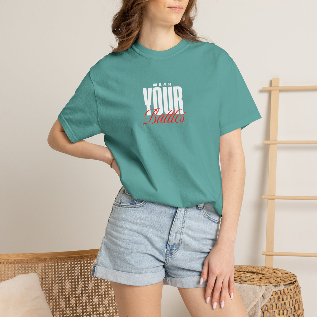 FPD - Wear Your Battles T-Shirt | Inspirational Motivational Typography Graphic Tee | Bold Statement Apparel