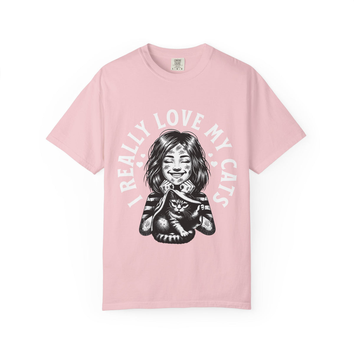 FPD - I Really Love My Cats T-Shirt | Scratched Up Cat Mom Graphic Tee | Funny Pet Lover Gift Shirt