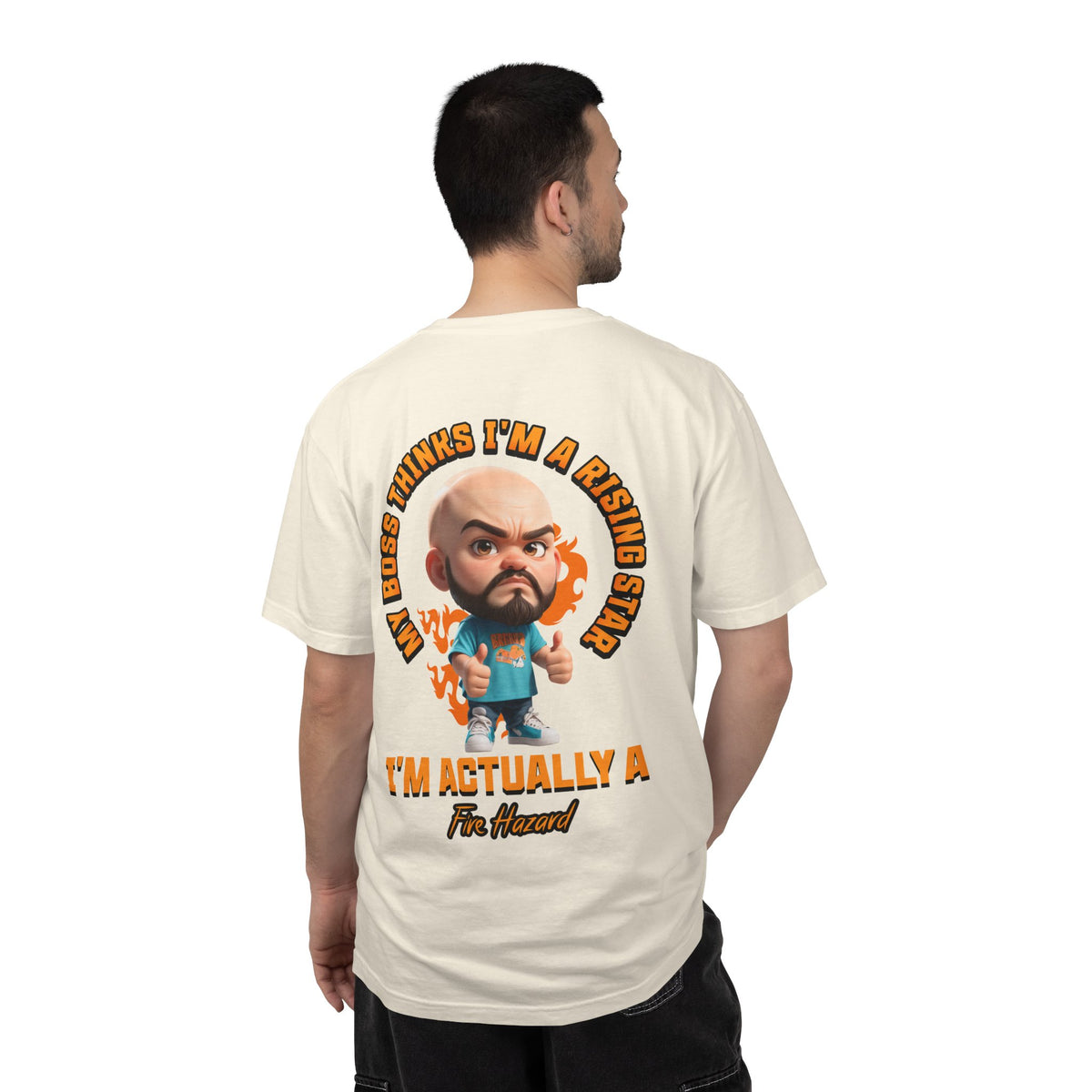 Corporate Damage™ - BPD - Funny Office Humor T-Shirt | My Boss Thinks I'm A Rising Star I'm Actually A Fire Hazard Graphic Tee | Sarcastic Workplace Joke Shirt