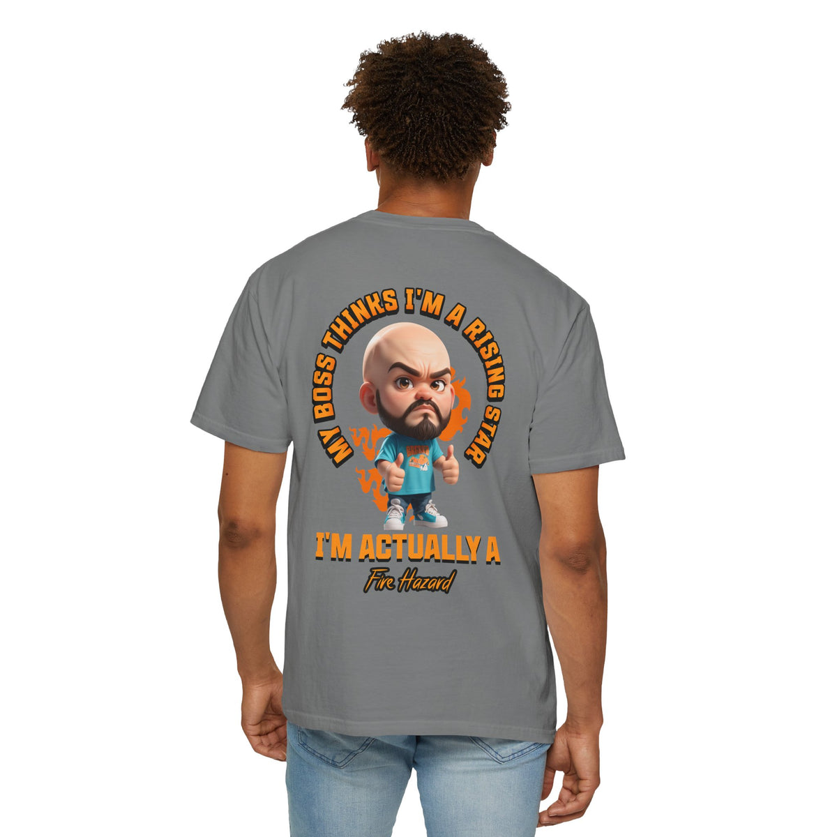 Corporate Damage™ - BPD - Funny Office Humor T-Shirt | My Boss Thinks I'm A Rising Star I'm Actually A Fire Hazard Graphic Tee | Sarcastic Workplace Joke Shirt