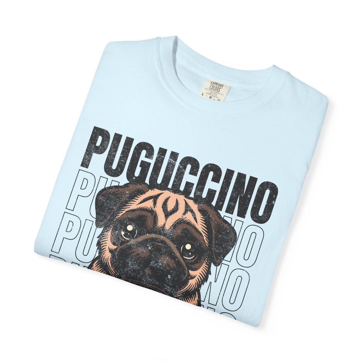 FPD - Puguccino Funny Pug Coffee T-Shirt | Indulge In Pug Passion Cute Dog Cappuccino Graphic Tee | Pet Lover Gift Shirt