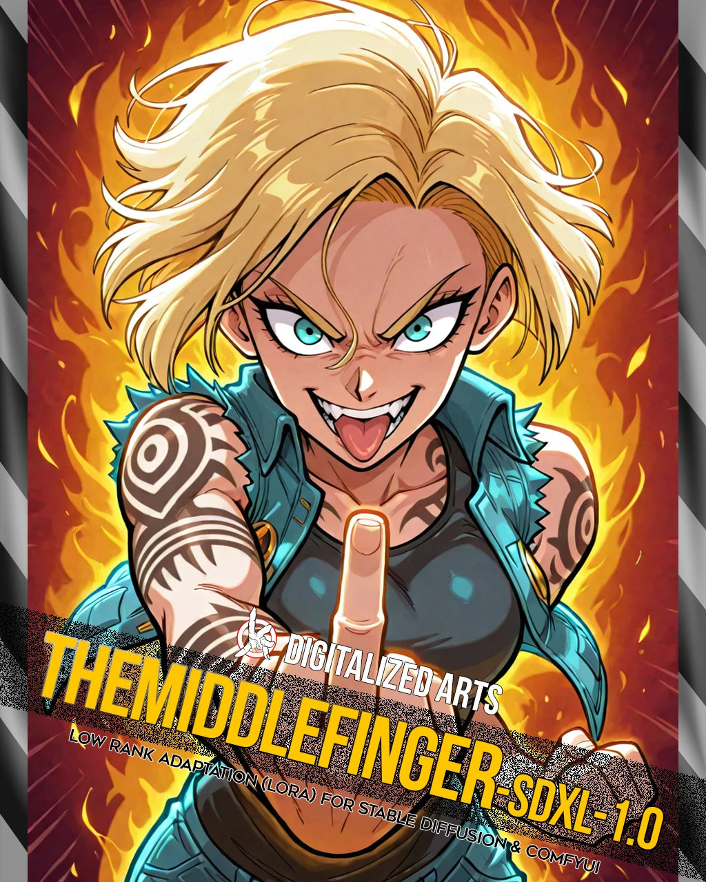 DigitalizedArts TheMiddleFinger - Expressive Gesture & Rebel Pose LoRA