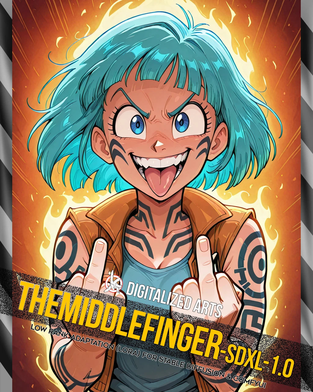 DigitalizedArts TheMiddleFinger - Expressive Gesture & Rebel Pose LoRA