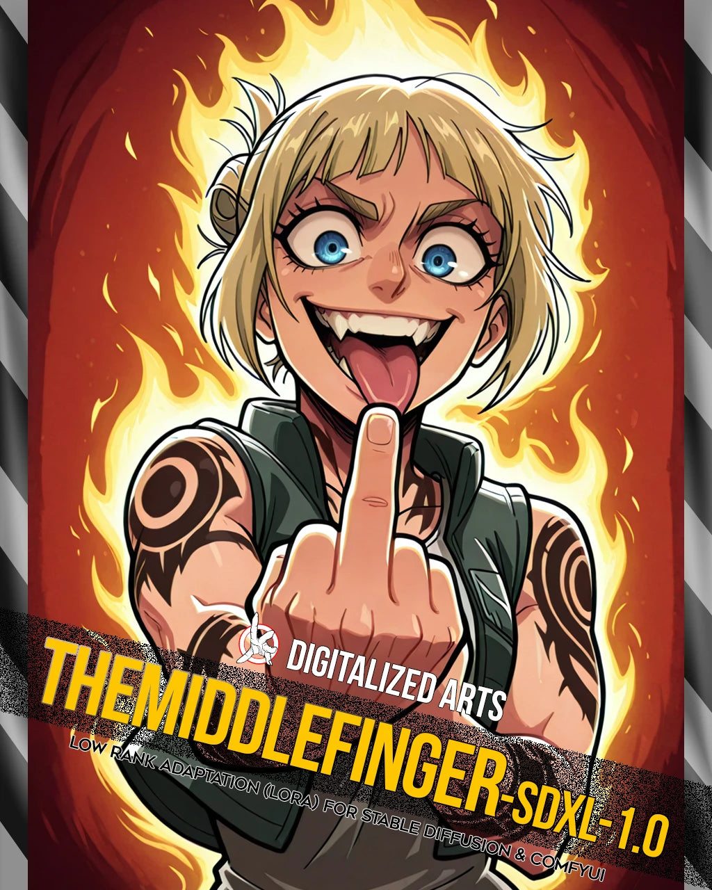 DigitalizedArts TheMiddleFinger - Expressive Gesture & Rebel Pose LoRA
