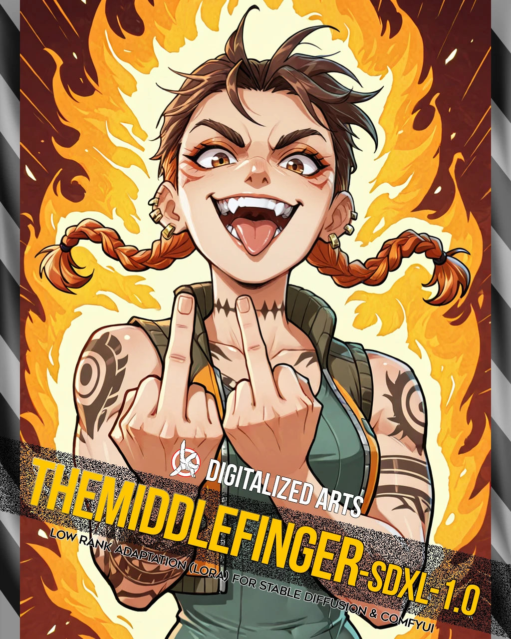 DigitalizedArts TheMiddleFinger - Expressive Gesture & Rebel Pose LoRA