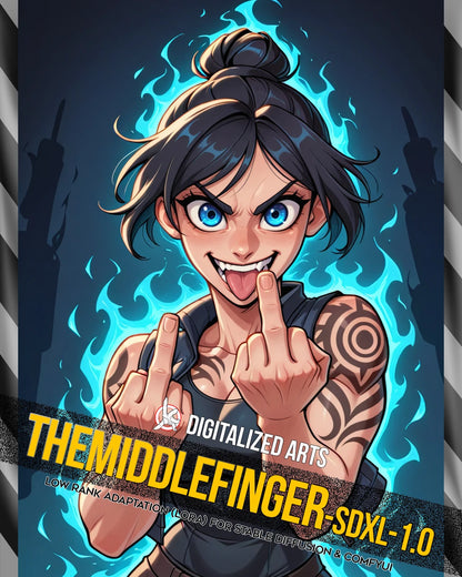 DigitalizedArts TheMiddleFinger - Expressive Gesture & Rebel Pose LoRA