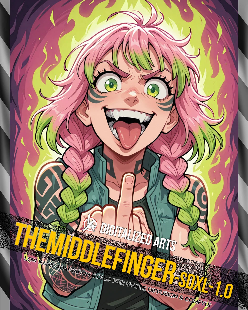 DigitalizedArts TheMiddleFinger - Expressive Gesture & Rebel Pose LoRA