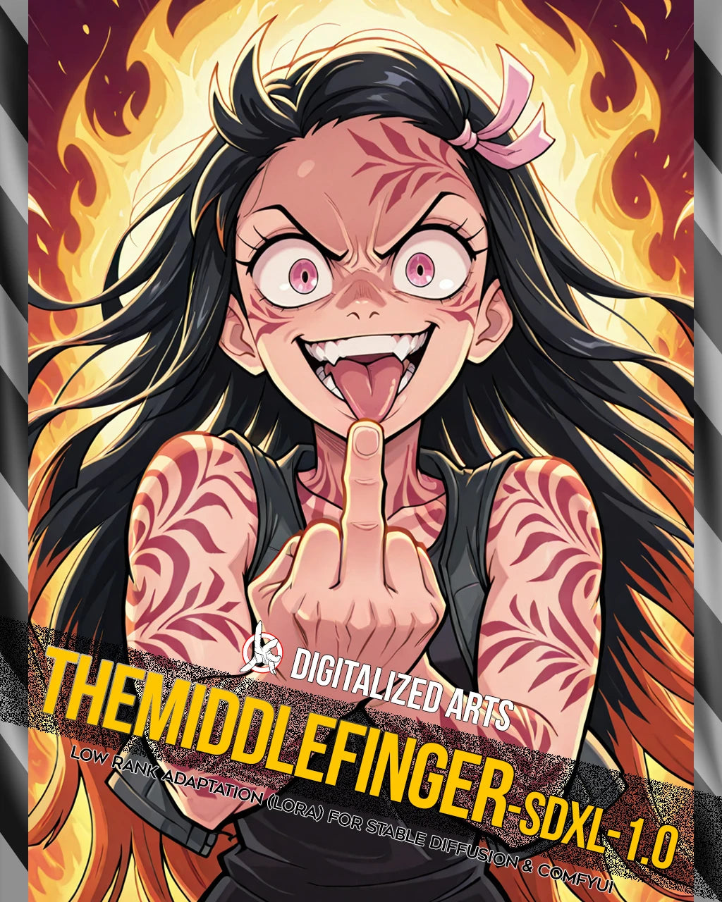 DigitalizedArts TheMiddleFinger - Expressive Gesture & Rebel Pose LoRA