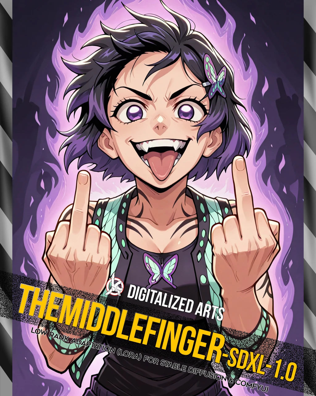 DigitalizedArts TheMiddleFinger - Expressive Gesture & Rebel Pose LoRA