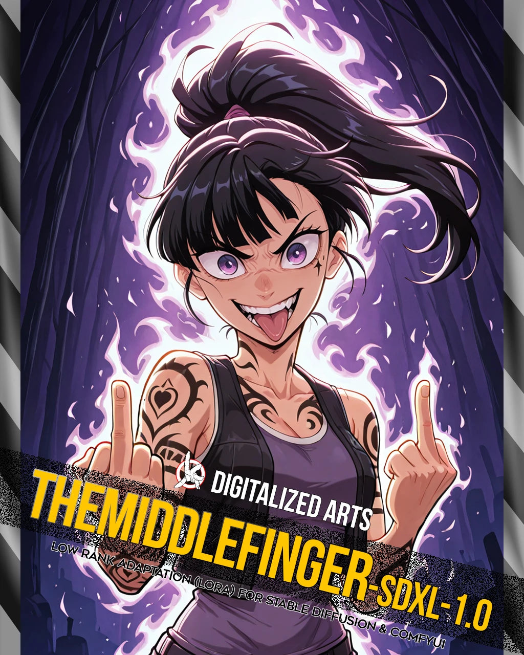 DigitalizedArts TheMiddleFinger - Expressive Gesture & Rebel Pose LoRA