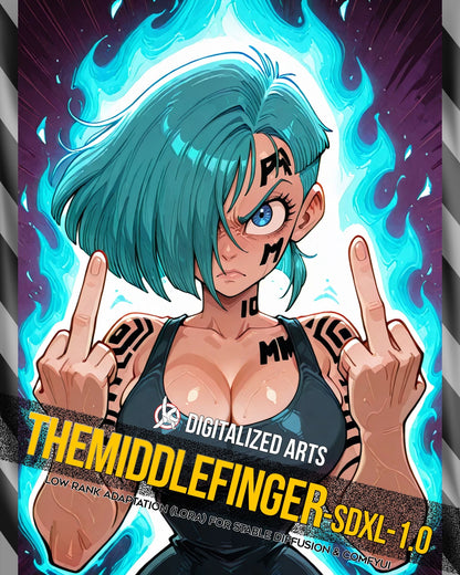 DigitalizedArts TheMiddleFinger - Expressive Gesture & Rebel Pose LoRA
