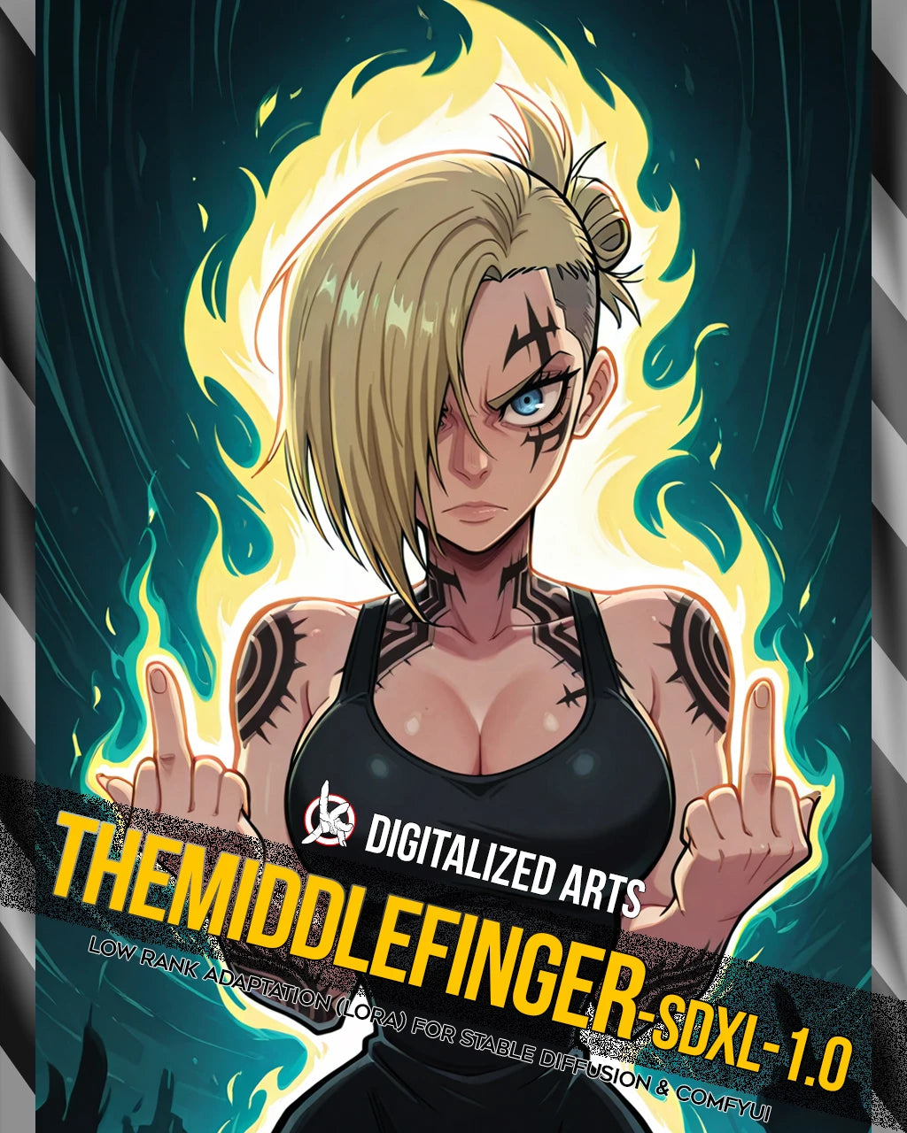 DigitalizedArts TheMiddleFinger - Expressive Gesture & Rebel Pose LoRA