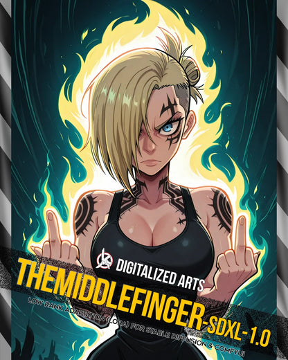 DigitalizedArts TheMiddleFinger - Expressive Gesture & Rebel Pose LoRA