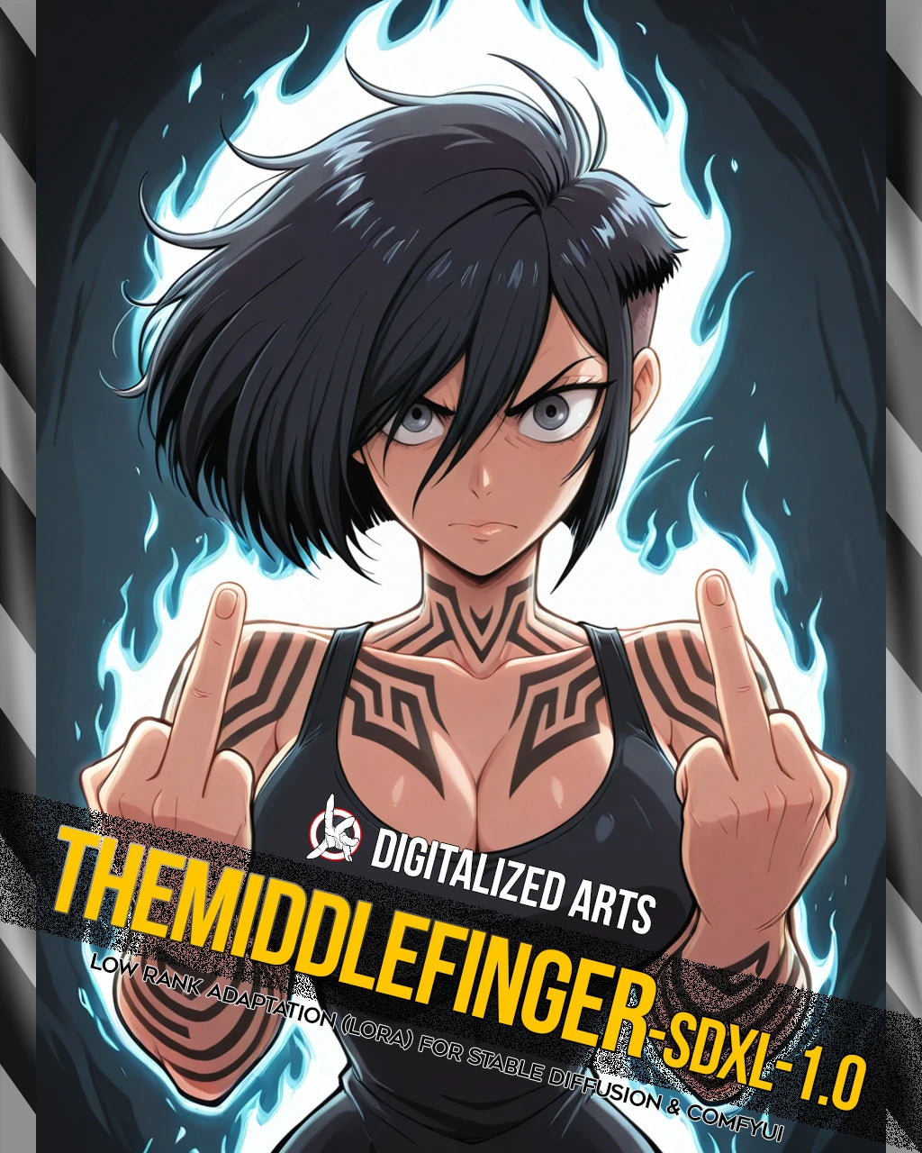 DigitalizedArts TheMiddleFinger - Expressive Gesture & Rebel Pose LoRA