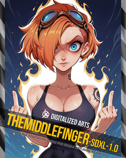 DigitalizedArts TheMiddleFinger - Expressive Gesture & Rebel Pose LoRA