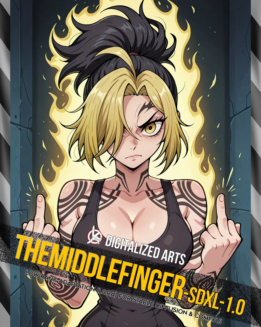 DigitalizedArts TheMiddleFinger - Expressive Gesture & Rebel Pose LoRA