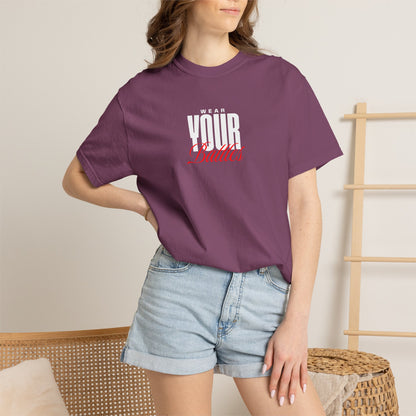 FPD - Wear Your Battles T-Shirt | Inspirational Motivational Typography Graphic Tee | Bold Statement Apparel