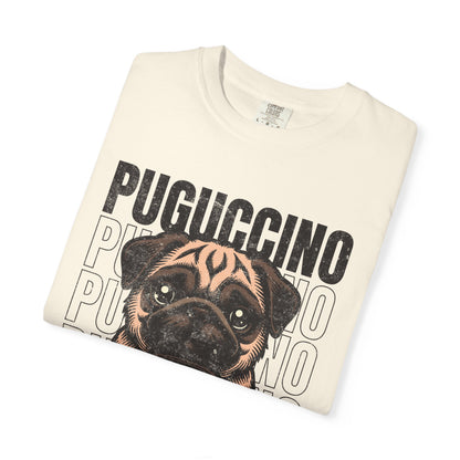 FPD - Puguccino Funny Pug Coffee T-Shirt | Indulge In Pug Passion Cute Dog Cappuccino Graphic Tee | Pet Lover Gift Shirt