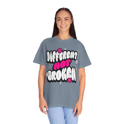 FPD - Different Not Broken Retro Groovy Shirt | Neurodiversity Acceptance & Mental Health Support Tee