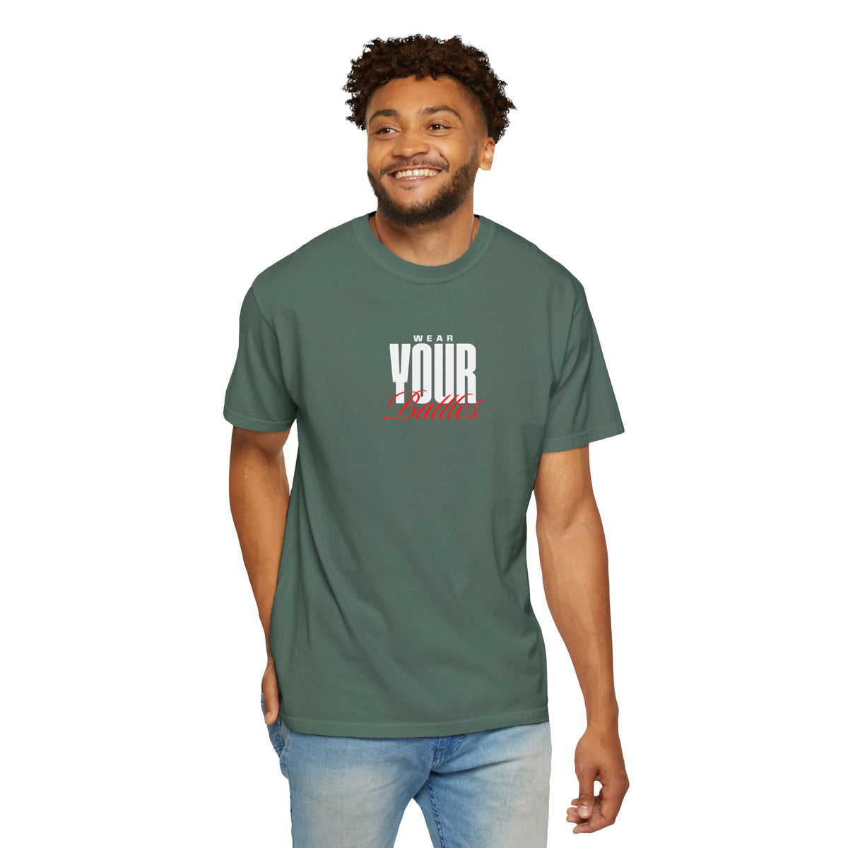 FPD - Wear Your Battles T-Shirt | Inspirational Motivational Typography Graphic Tee | Bold Statement Apparel
