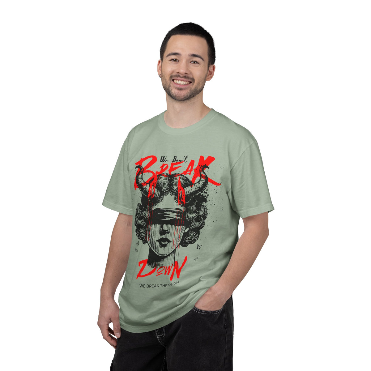 FPD - Break Down To Breakthrough Grunge Tee | Mental Health Resilience & Alternative Apparel