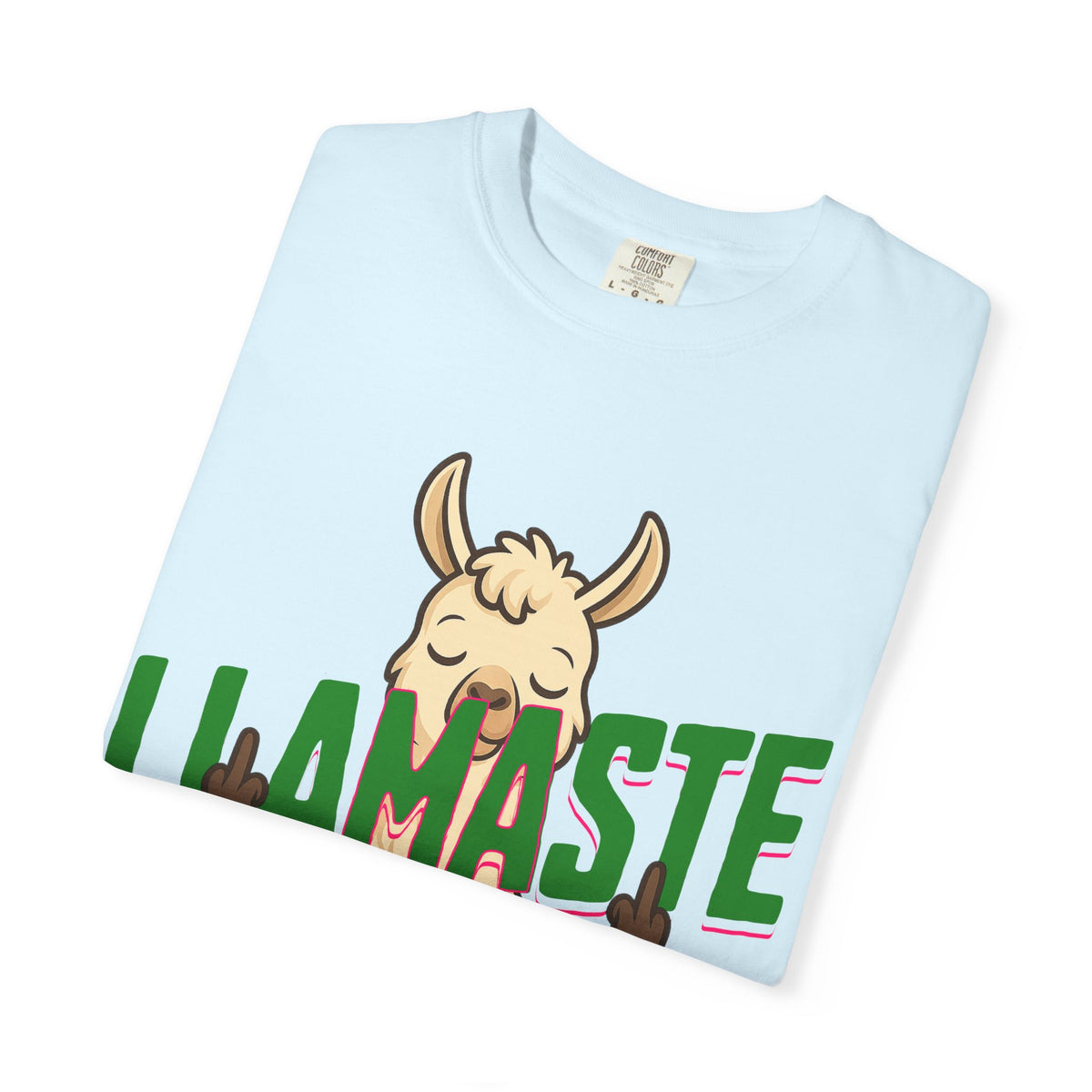FPD - Llamaste B*itches Yoga Llama Funny Meditation Streetwear Unisex Heavyweight Cotton T-Shirt, Sarcastic Zen Animal Graphic Tee