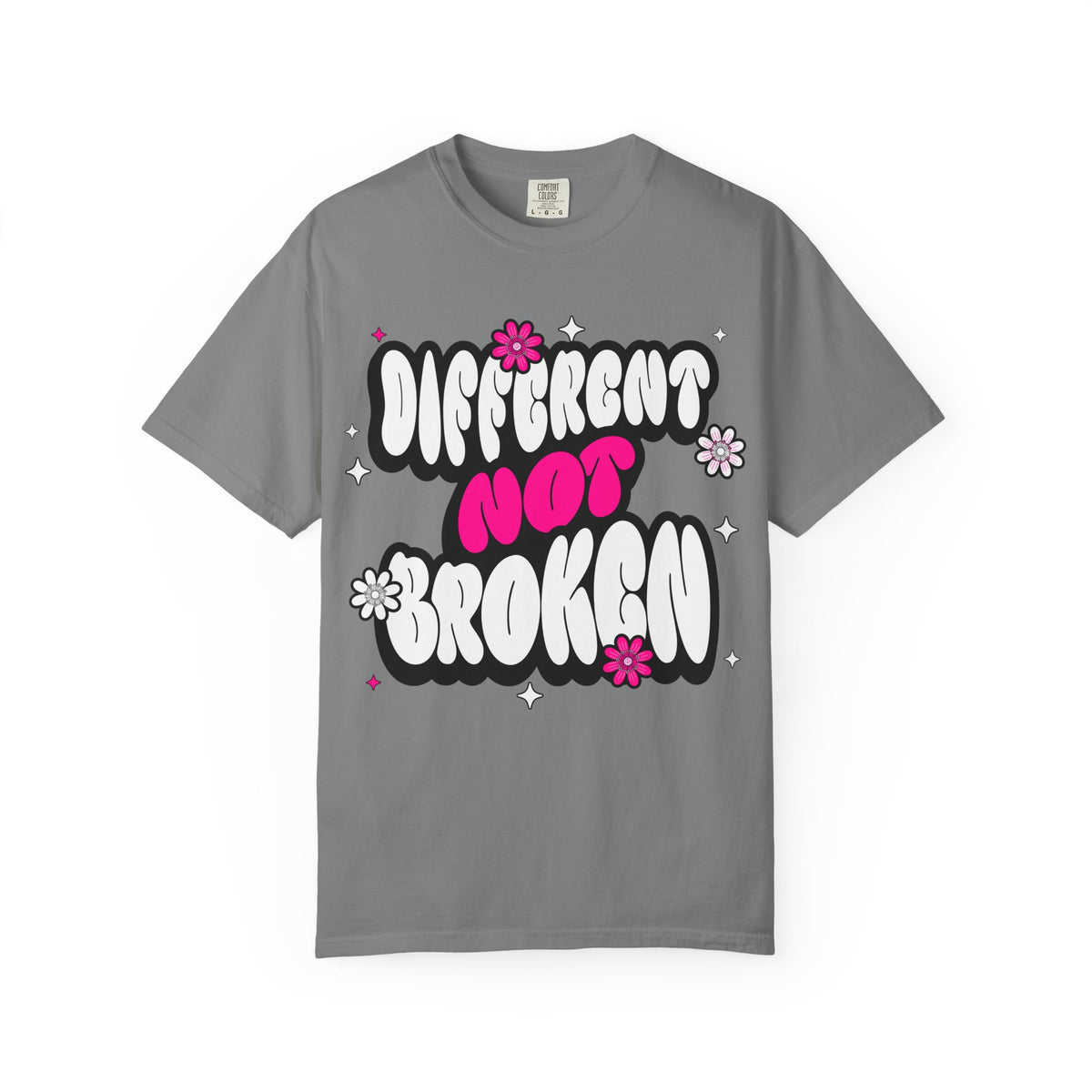 FPD - Different Not Broken Retro Groovy Shirt | Neurodiversity Acceptance & Mental Health Support Tee